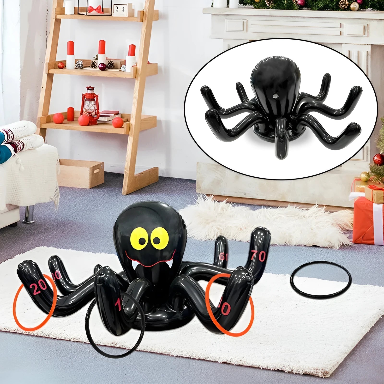 PVC inflatable ferrule throwing toy with multiple character designs for Halloween parties