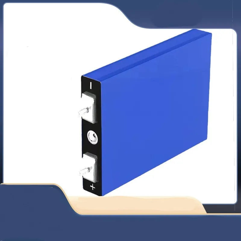 3.2V 30Ah Guoxuan lithium iron phosphate battery in square aluminium shell on a white background