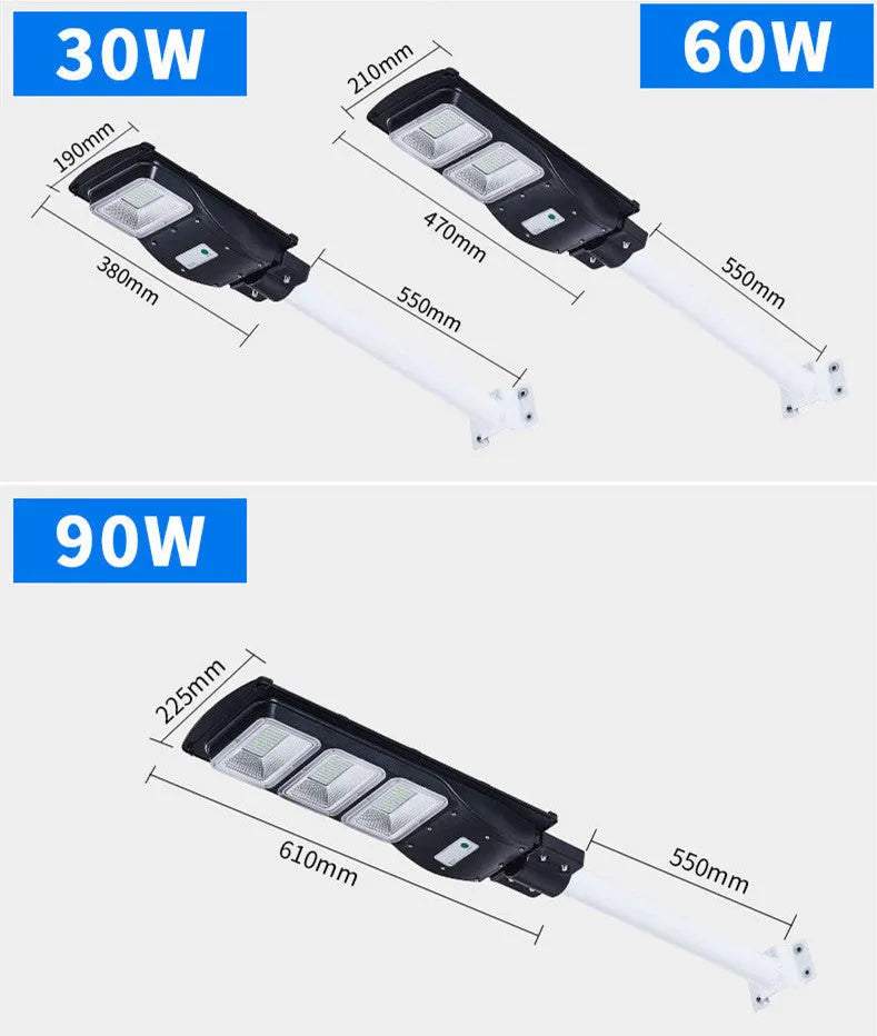 Integrated solar street light with LED illumination for outdoor garden and pathway lighting