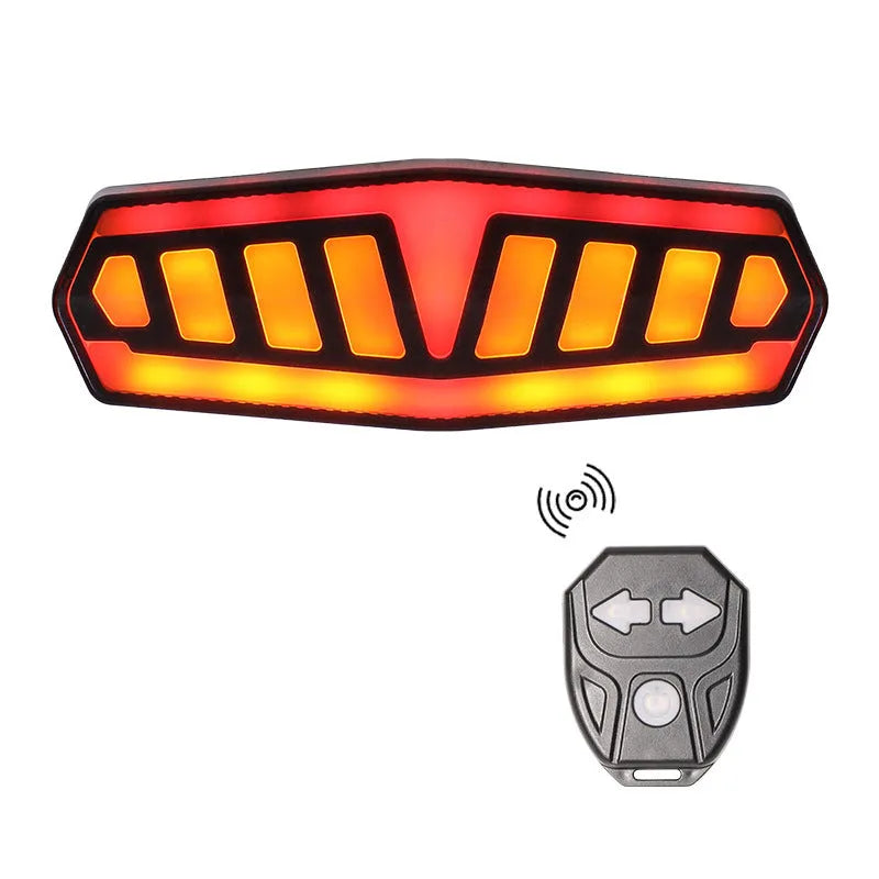 Wireless remote control steering bicycle taillight with turn signal functions