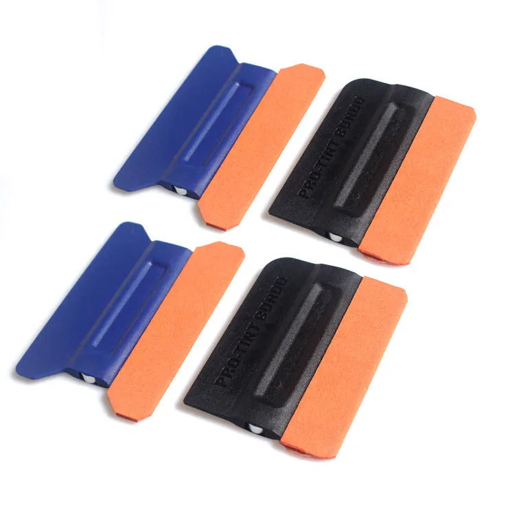 ABS car film scraper tool for colour change vinyl application with choice of pad materials