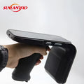 SLP-05 handheld Android UHF RFID reader scanner with touchscreen display and removable battery.