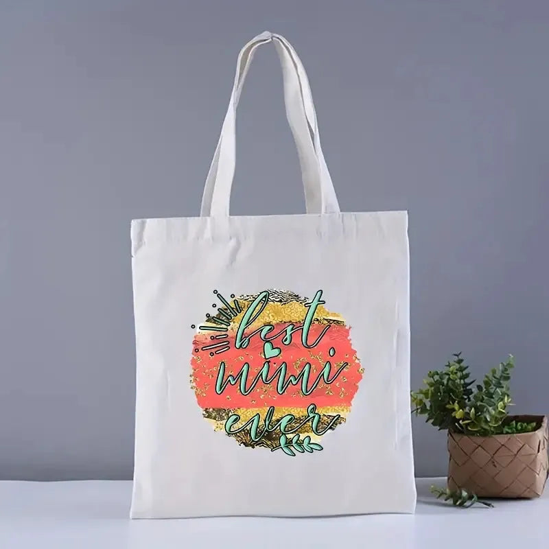Ins student large capacity canvas shoulder bag with flap closure, 35x42cm, in a printed finish