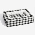 Classic plaid dog kennel cushion with removable cover in multiple colour options and sizes