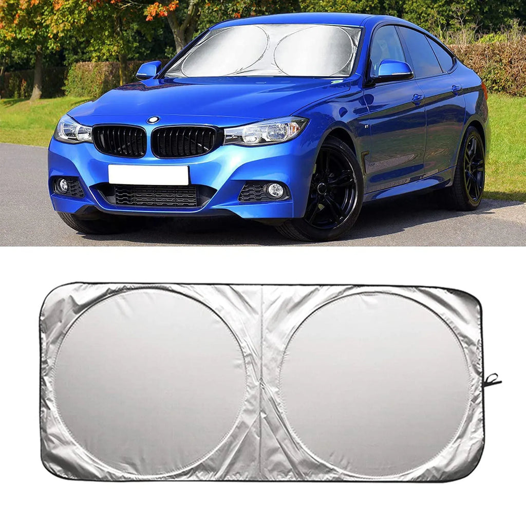 Car sun block made of silver tape for windscreen heat insulation and shade