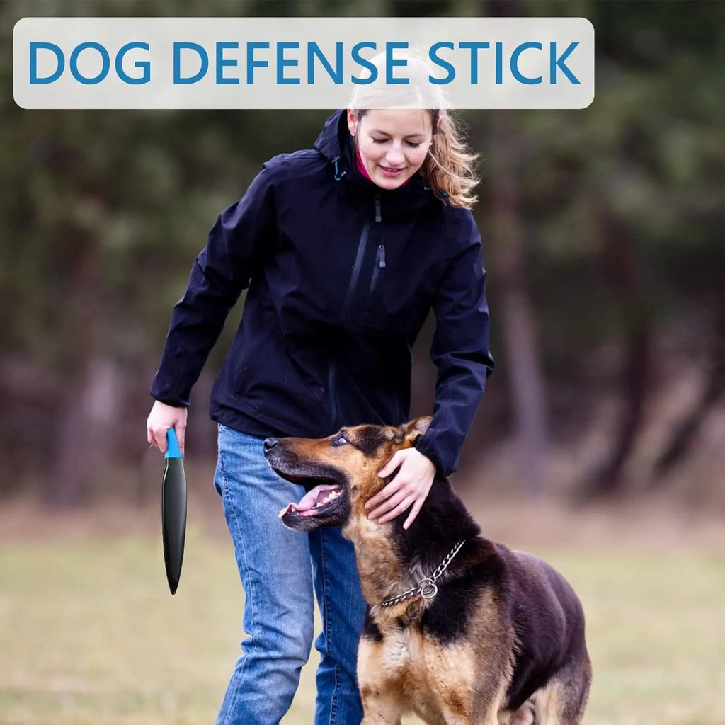 Blue handled nylon dog break stick for training small and medium dogs