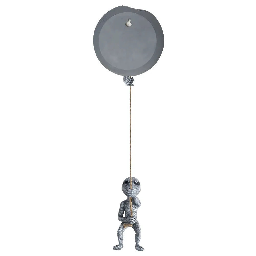 Grey resin alien tree pendant garden decoration with carved pastoral styling