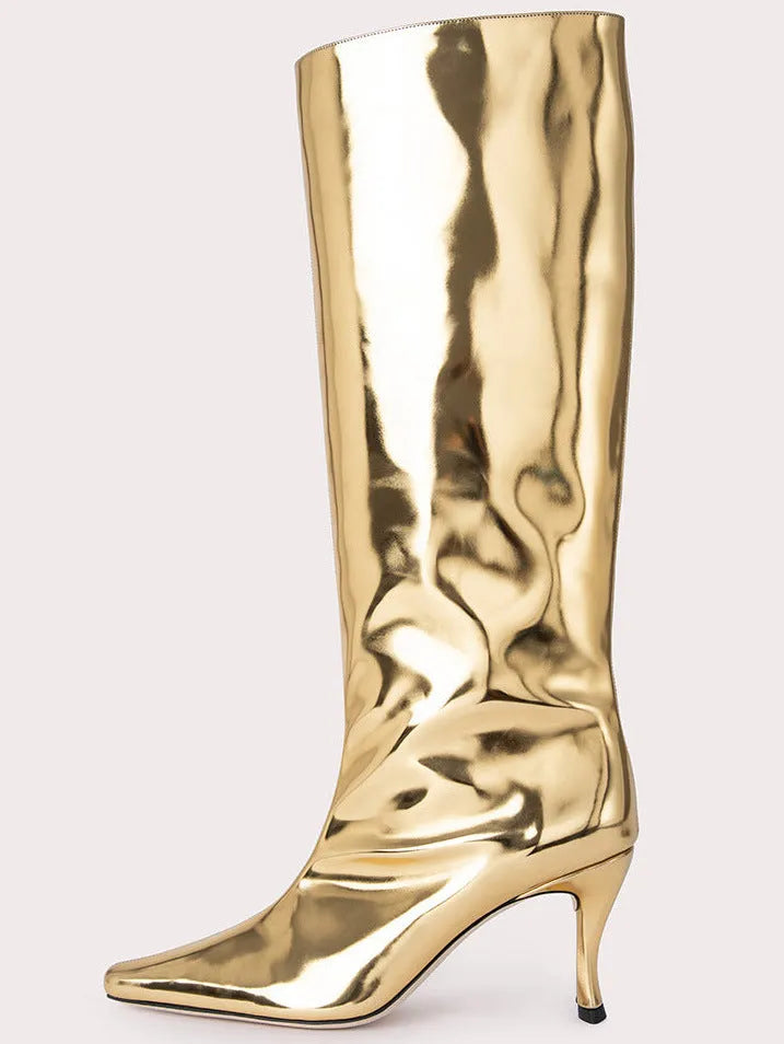 Women's square toe cowboy boot in microfiber, shown in a selection of available colours and patterns.