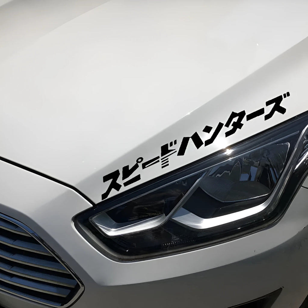 35x35cm reflective Japanese car sticker on vehicle window