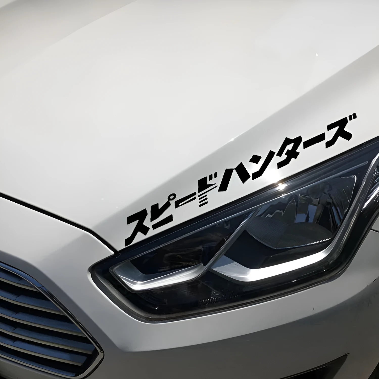 35x35cm reflective Japanese car sticker on vehicle window