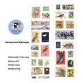 Retro DIY coated paper stamp roll sticker showing decorative designs on 55mm wide, 2m long roll