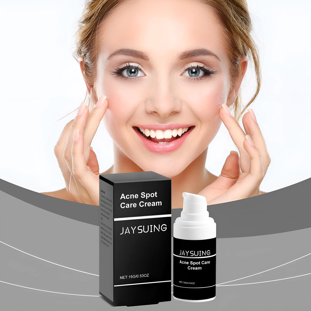 15g tube of acne removal face cream with mint, tea tree oil and aloe vera ingredients.