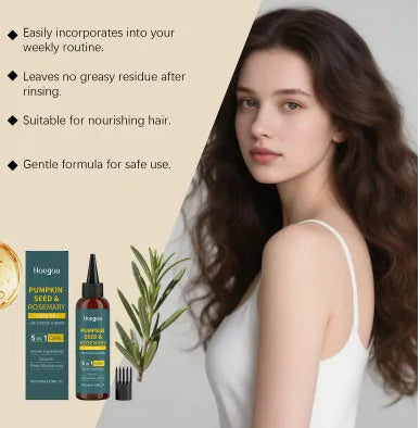 Rosemary hair care essential oil 100ml bottle with pointed applicator and hair comb set