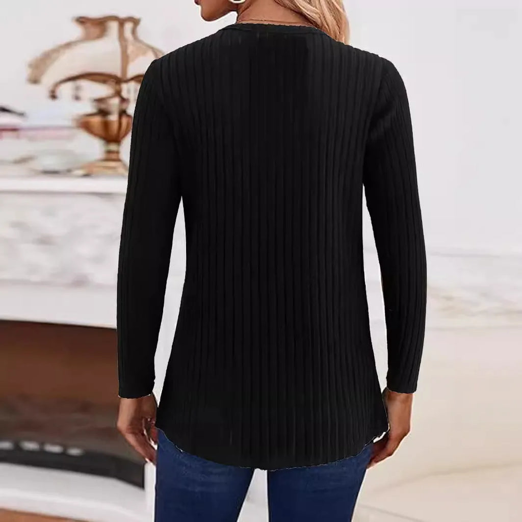 Men's simple solid colour knitted button sweater in black or grey green casual pullover style