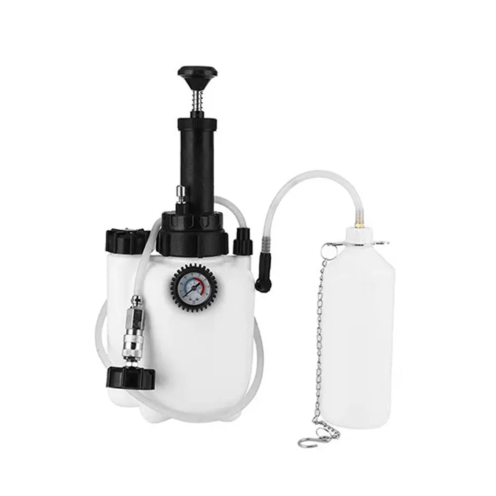 White 3L brake oil tank replacement tool with plastic reservoir and metal components for car maintenance