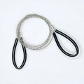 75cm survival wire saw with stainless steel braided construction in black colour