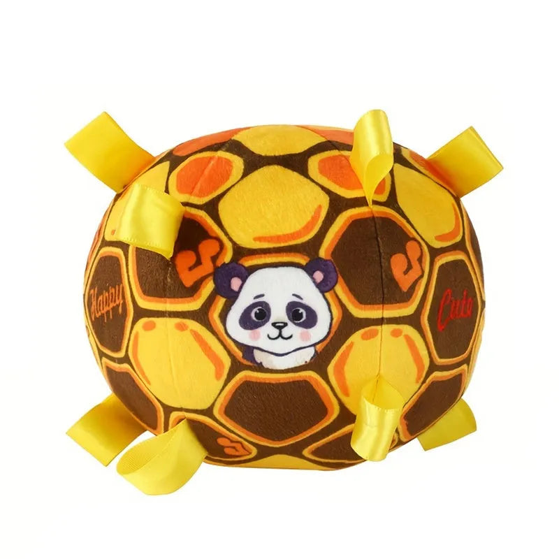 15cm green watermelon yellow plush dog ball toy with bell for aggressive chewers