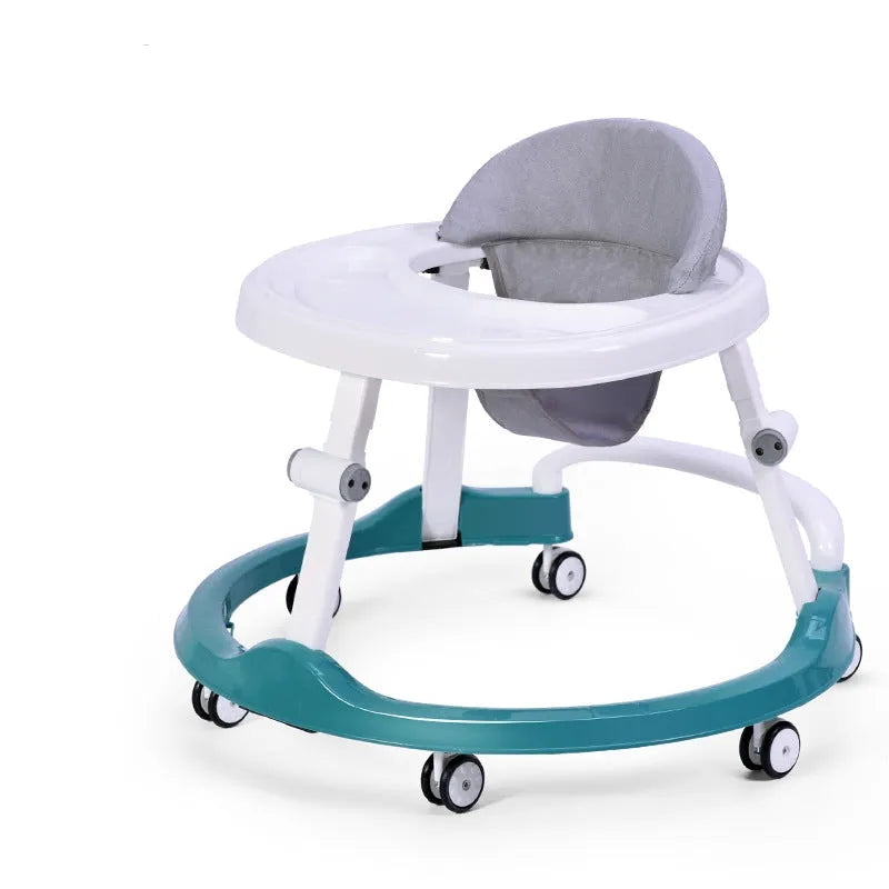 Baby walker multi-function drop-resistant trolley with music in cool black colour