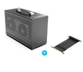 Hummingbird PRO Mini-ITX desktop computer case in titanium grey and white finish options.