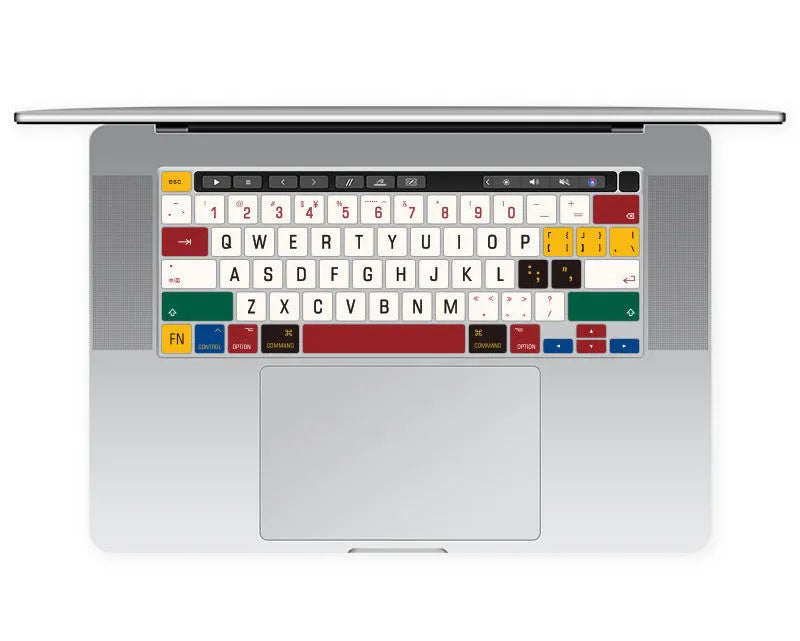 Colourful TPU keyboard protector film for Apple MacBook Pro Air 13.3-inch laptop.