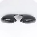 Pair of black ABS plastic rearview mirror housings for BMW 3 Series E90.