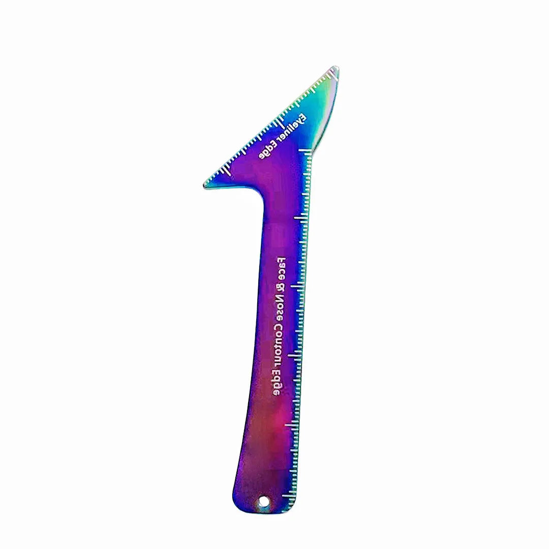 Reusable 3-in-1 eyeliner and contour stencil tool for hooded eyes in pink and LaserFX colours