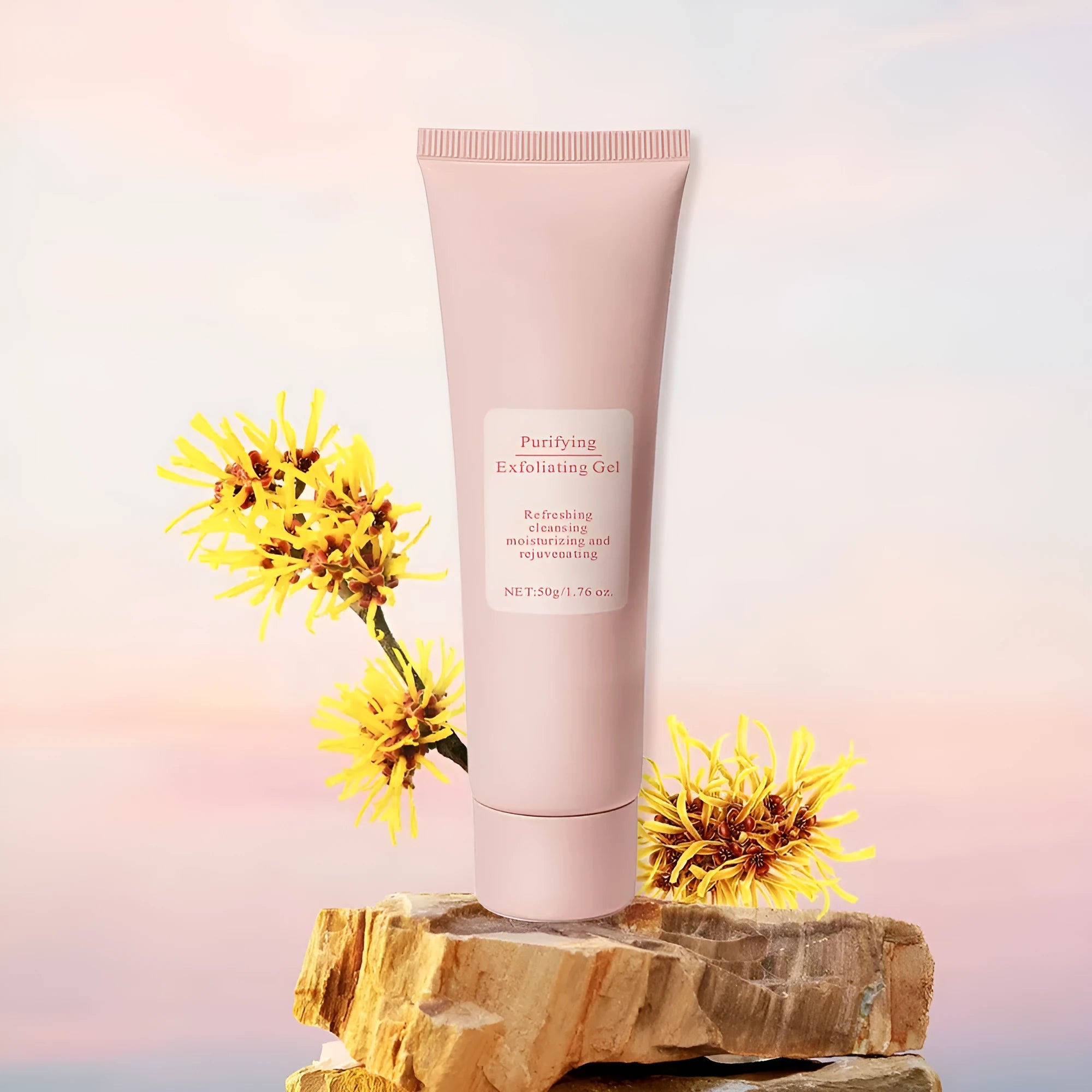 Moisturising facial exfoliating gel scrub in 132g packaging for universal skin types