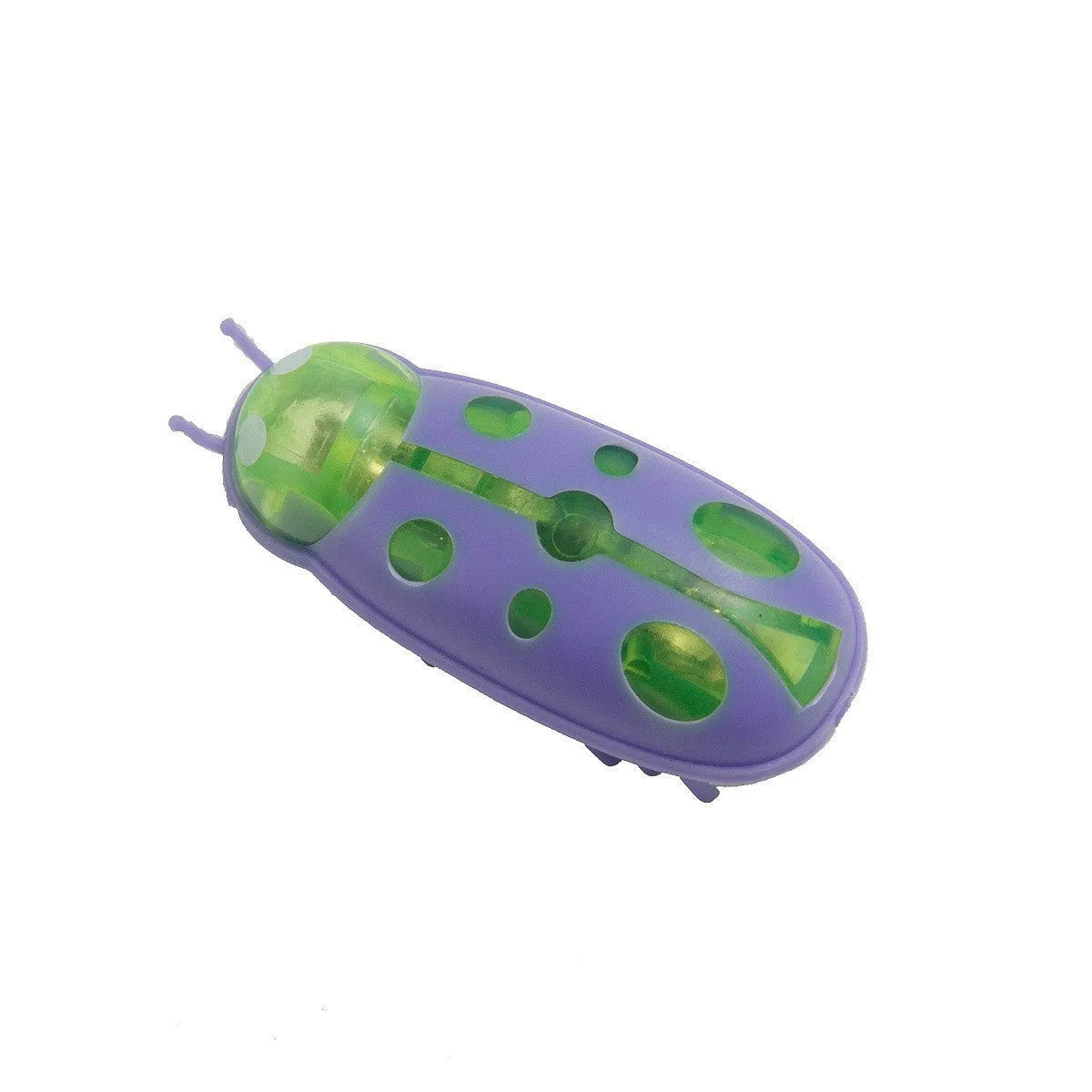 Electric toothbrush worm cat teaser toy showing iron cow and ladybug designs with nano jumping insect motion