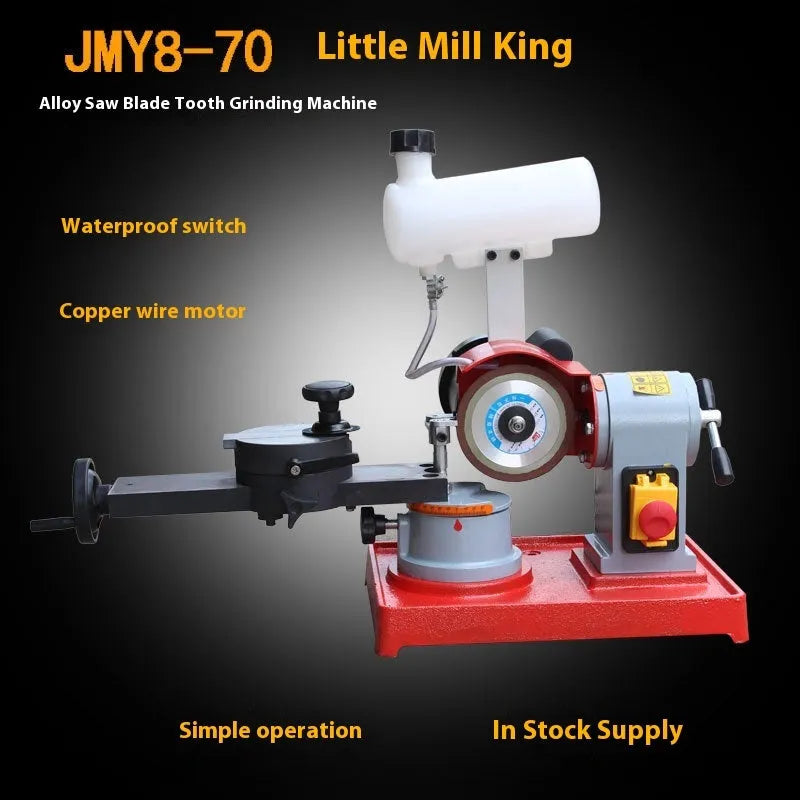 Sharpedge manual grinding machine for alloy circular saw blades on workshop bench