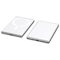 Ultra-thin 9mm magnetic power bank with alloy shell in black, dark grey, silver or violet colours