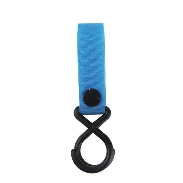 A single nylon Velcro hook for luggage organisation, shown in a selection of its 18 available colours.