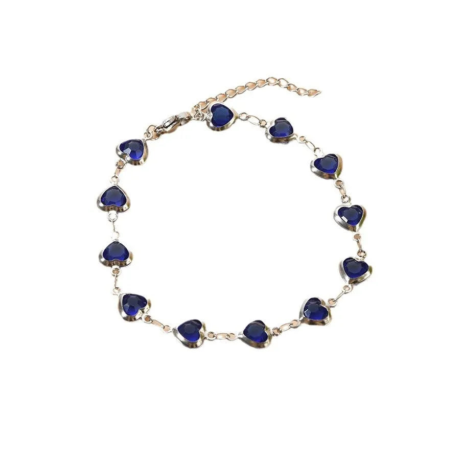 Unisex stainless steel geometry heart bracelet in a choice of six electroplated colours.