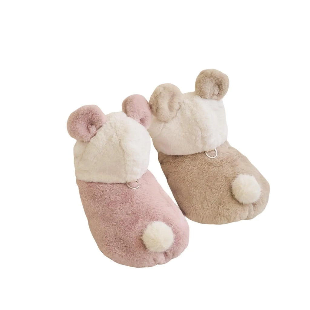Light pink polyester warm coat for dog or cat with casual style design