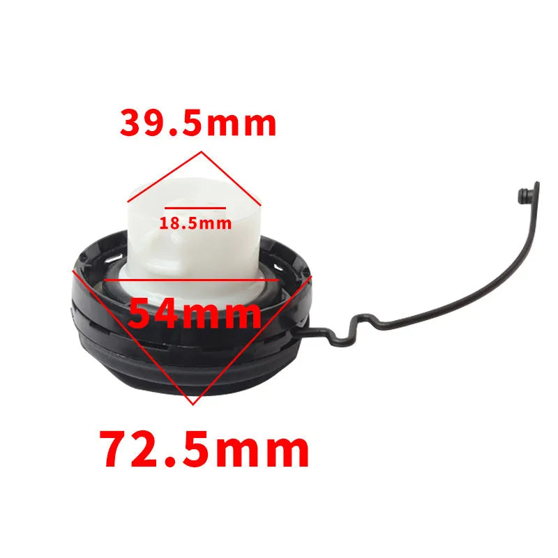 Black Toyota snap-type fuel tank cap replacement part