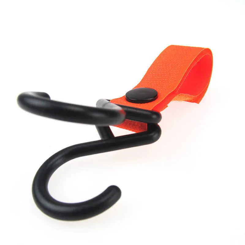 A single nylon Velcro hook for luggage organisation, shown in a selection of its 18 available colours.