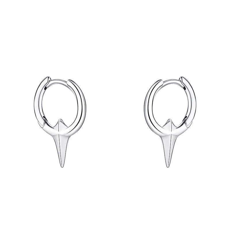 Geometric star shape women's clip-on earrings with electroplated metallic finish