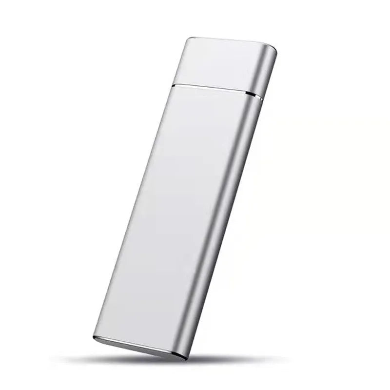 High-speed SSD mobile hard disk with metal shell in black, blue, orange, red, or silver colour options