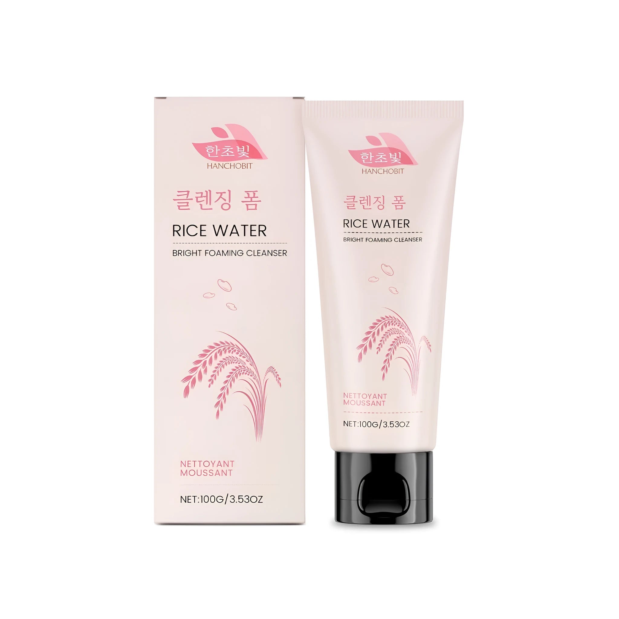 100g bottle of Rice Water Bright Foaming Cleanser for facial skincare