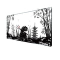 Japanese Samurai themed large gaming mouse pad with cloth surface and non-slip rubber base