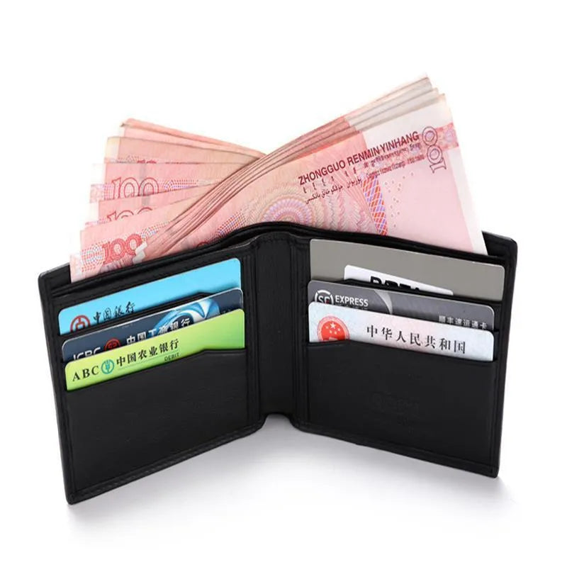 Women's short pearl fishskin leather wallet in horizontal square design with stitching detail