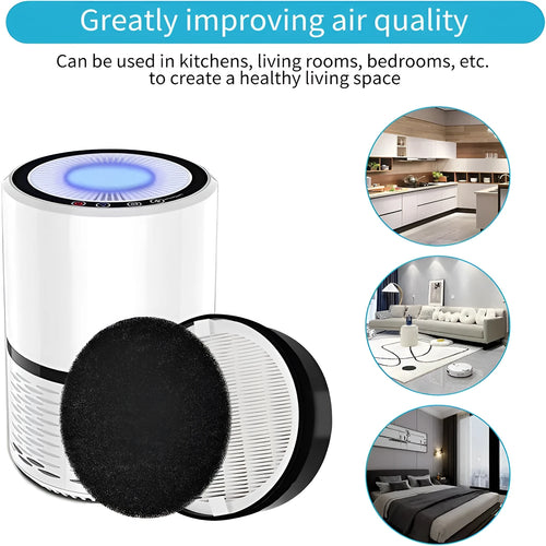 Levoit LV-H132 compatible air purifier filter replacement measuring 19x19x6.3 cm