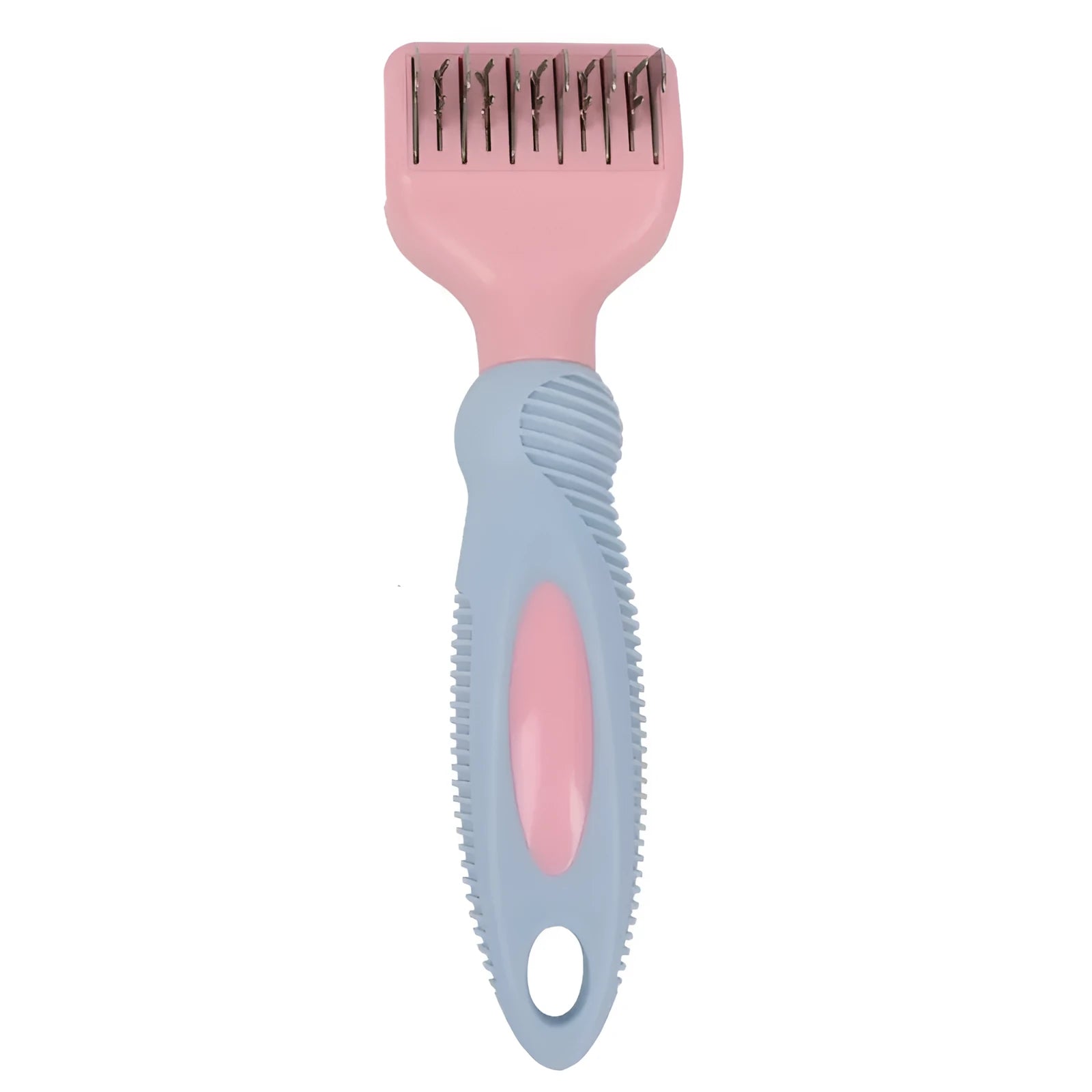 Stainless steel pet grooming comb with four different comb types