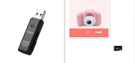 X2 HD mini cartoon kids digital camera in silicone body with 2-inch screen and lanyard.