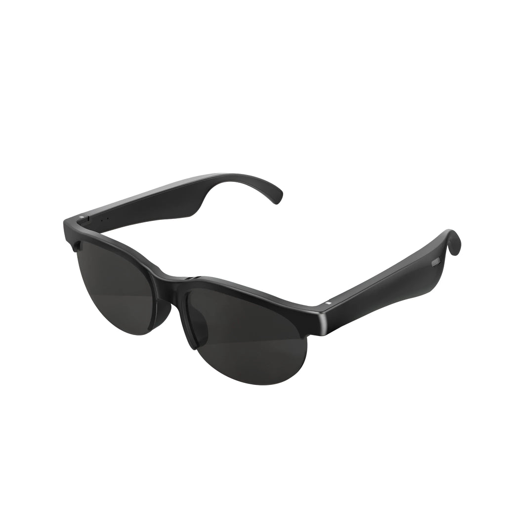 Black smart glasses with UV and blue light protection in PC ABS frame, model XG88PRO version