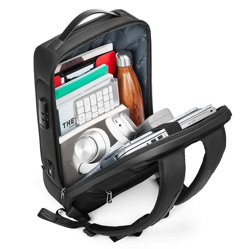 Men's business backpack in Oxford cloth with large capacity design for travel and commuting