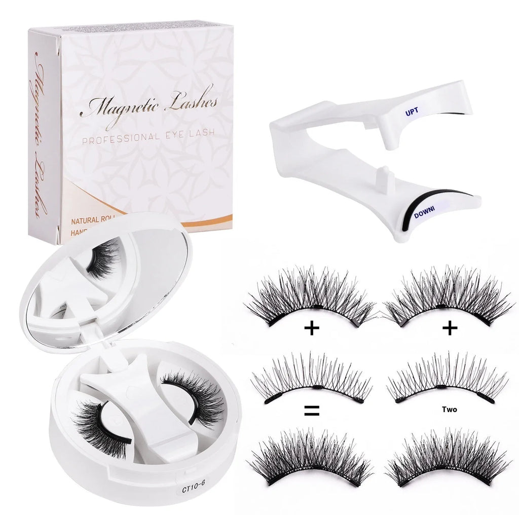 Portable false eyelashes storage box with magnetic closure and integrated soap holder compartments