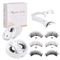 Portable false eyelashes storage box with magnetic closure and integrated soap holder compartments