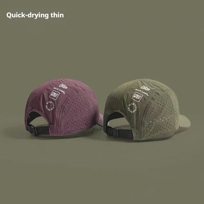 Adjustable dome crown baseball cap in breathable mesh acrylic fabric for summer sun protection