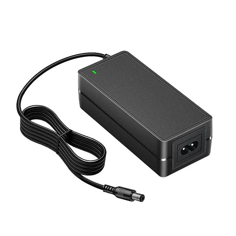 Electric swing car lithium battery charger with aviation plug measuring 115x50x32mm, option for DC 5.5x2.5mm or 5.5x2.1mm connector