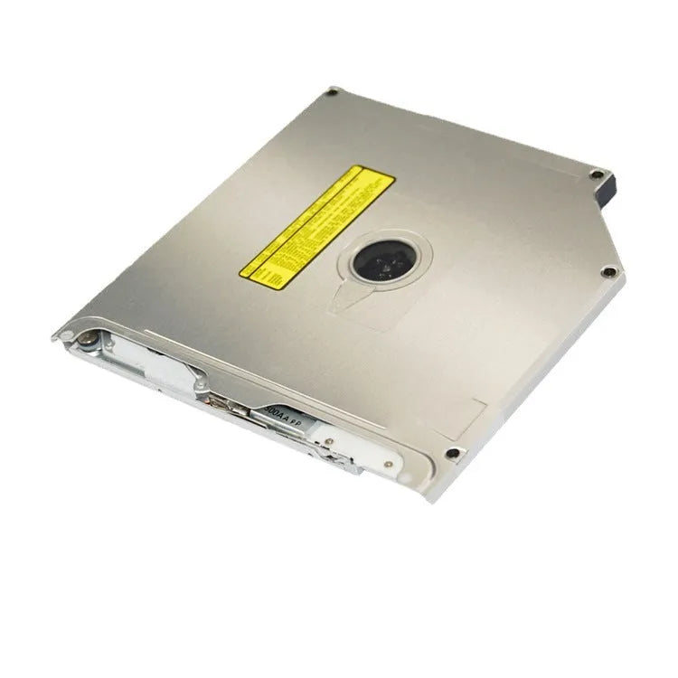 Silver internal SATA optical drive for MacBook Pro 13-inch laptop with dimensions 128mm x 128mm x 9.5mm